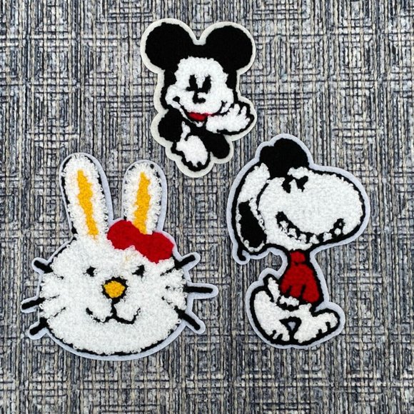 Lot of 3 Patches Iron On Soft Clothes Patches for Craft Kids Jackets Jeans Acces - Picture 8 of 11